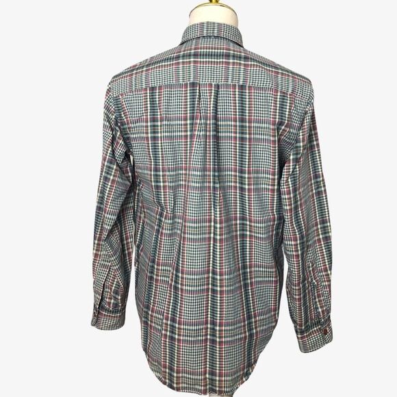 L.L. Bean Shirt S Reg Tartan Plaid Button Up Long Sleeve Cotton Polyester - Picture 3 of 12